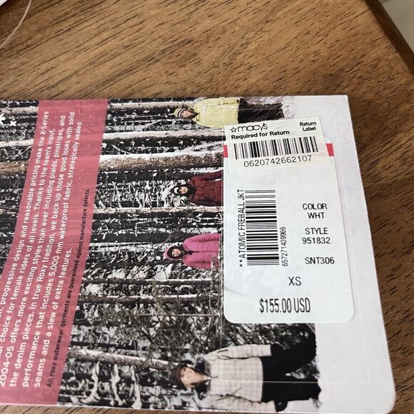 NWT ROXY X-Series Atomic Fireball Belted‎ Hooded Jacket White Size X-Small - Picture 7 of 16